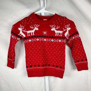 Mullsan Cotton Size 2T Kids Sweater Cardigan Knitwear Winter Christmas Red